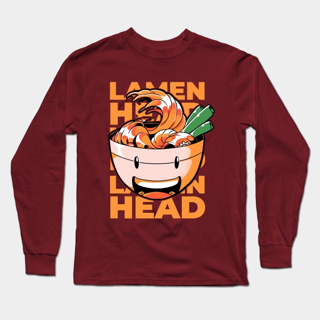 Lamen Head Long Sleeve T-Shirt by Kabuto_Store